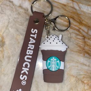 Adorable Brown Frappuccino Keychain With Sprinkles